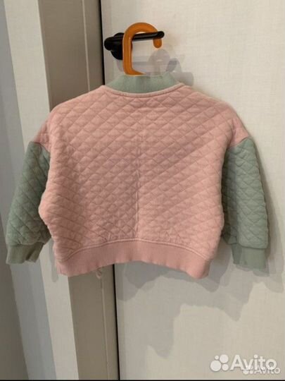 Кофта бомбер на молнии для девочки 104