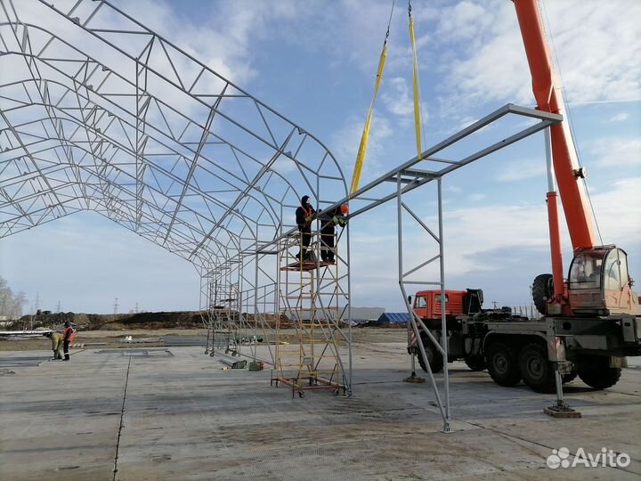 Каркас ангара 12х24 м. с двускатной крышей