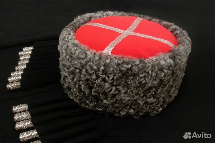 Кубанка из серого каракуля Ворог