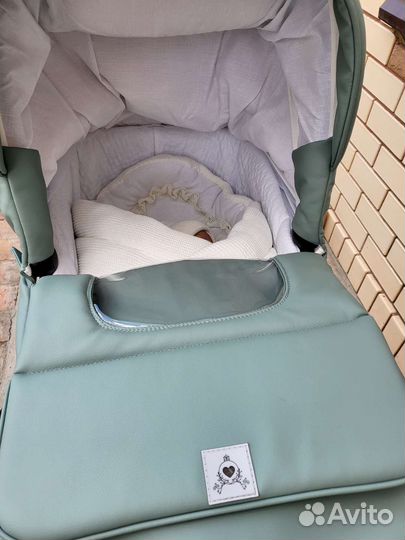 Коляска 2 в 1 эко кожа