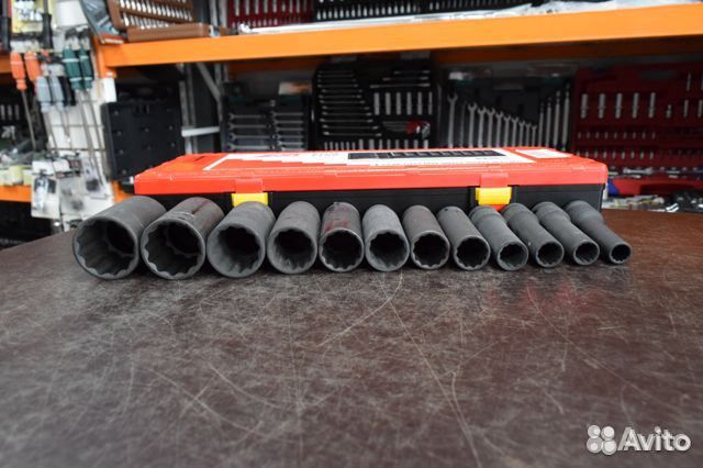 Набор головок торцевых глубоких ударных 12-гранных