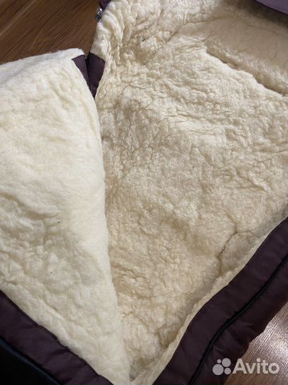 Новый зимний конверт на овчине в коляску womar