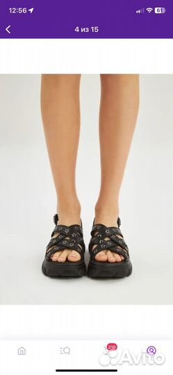 Сандали женские кожаные