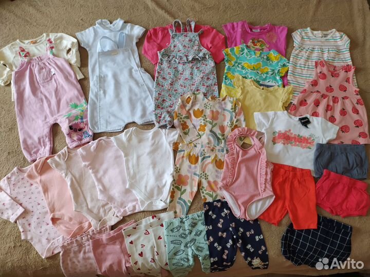 Пакет летней фирменной одежды для девочки 62 68 см