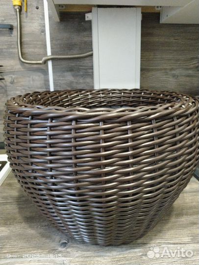 Кашпо-горшок из ротанга 20 литров. Для цветов