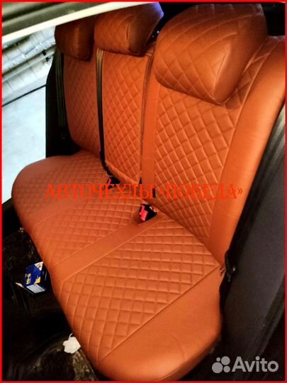 Чехлы Volkswagen Jetta 6 из экокожи коричневые Ром