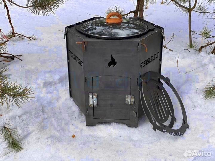 Печь для казана походная 4в1
