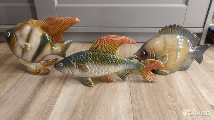 Статуэтки рыбки цена за всё фарфор или керамика
