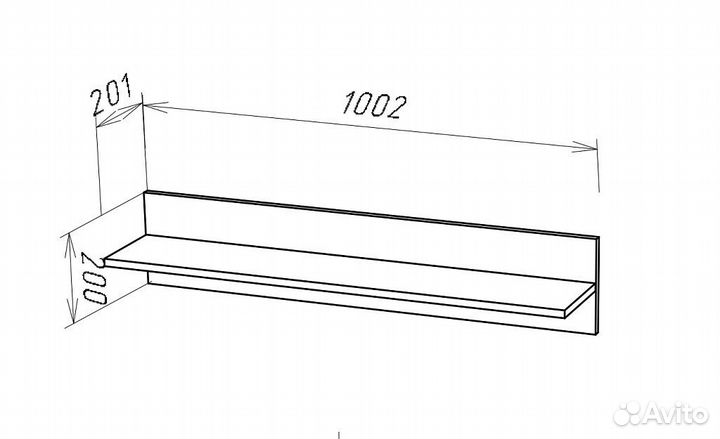 Комплект навесных полок Point (Поинт) дизайн 1