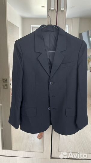 Пиджак на мальчика 134 темно синий