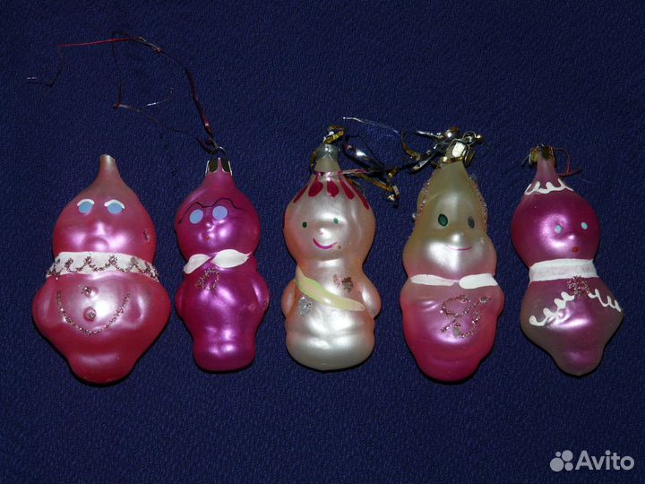 Елочные игрушки, стеклярус. СССР