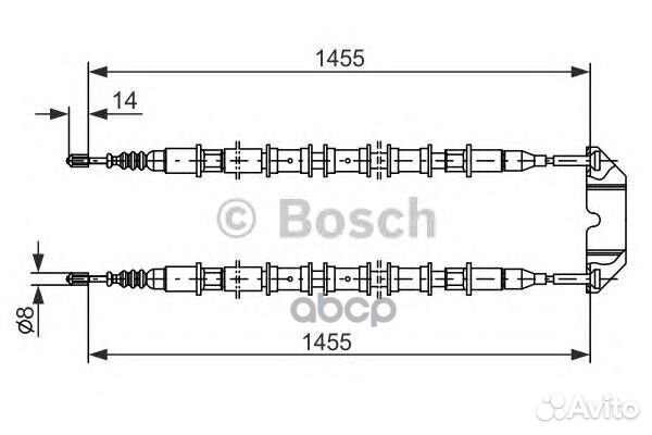 Трос ручного тормоза 1987477391 Bosch