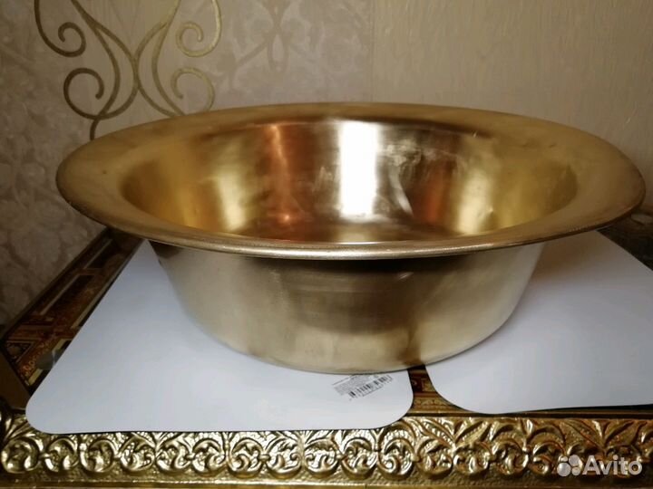 Таз медный, латунный. СССР. 10л