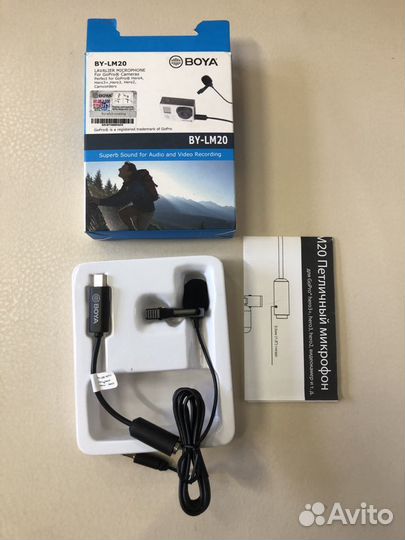 Boya LM20 петличный микрофон для GoPro