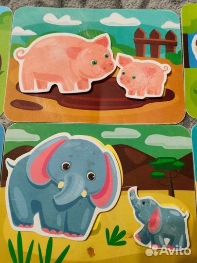 Развивающая игра пластик на липучках