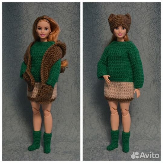 Вязаная одежда для кукол Barbie