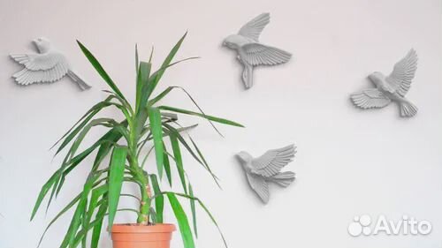 Птички из гипса для декора