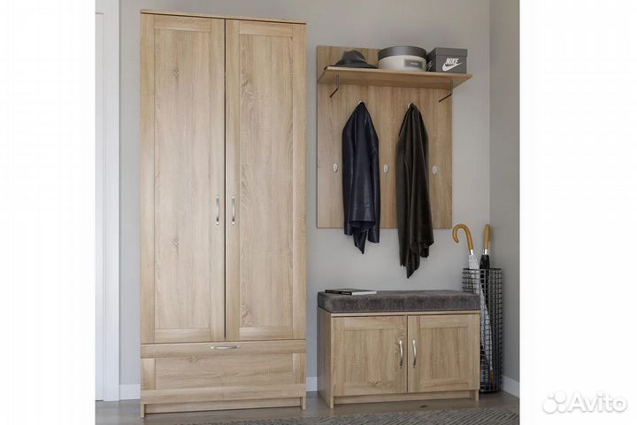 Шкаф для одежды Сириус 2 двери и 1 ящик (3 цвета)