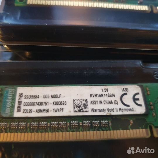 DDR3 Kingston 4Gb 1600MHz (есть 20штук)