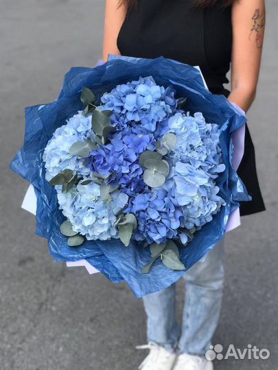 Гортензии Эвкалипт Букет цветов Доставка