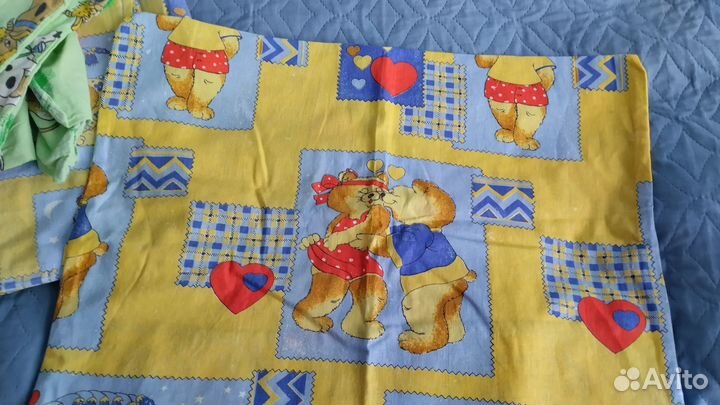Одеяло байковое и деское постельное белье