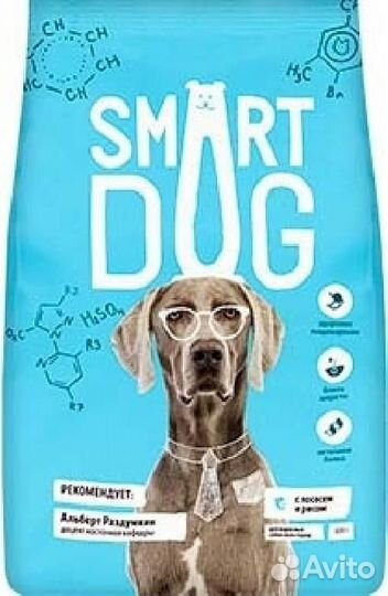 Smart Dog сухой корм Для взрослых собак с лососем