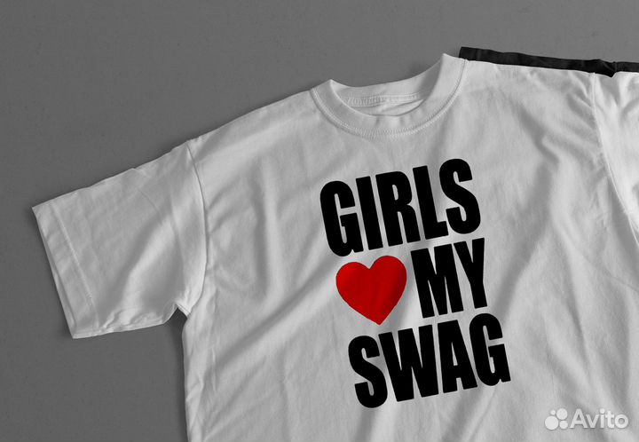 Футболка y2k girls love my swag