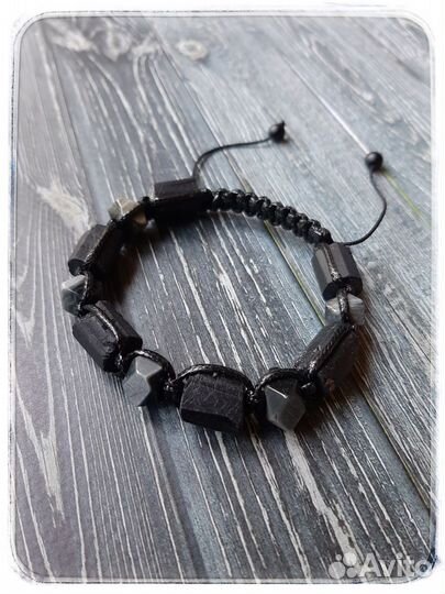 Браслет мужской шамбала турмалин и хризоберилл