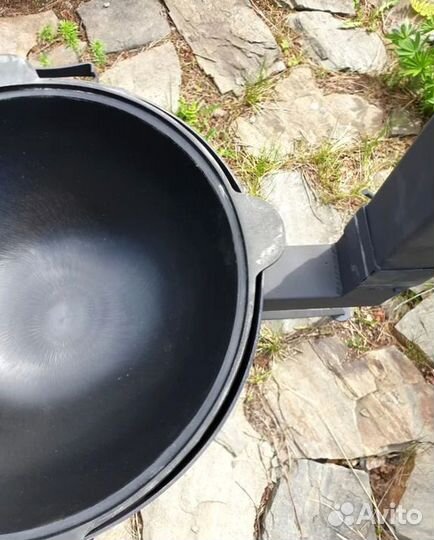 Казан чугунный 16 литров + печь + крышка