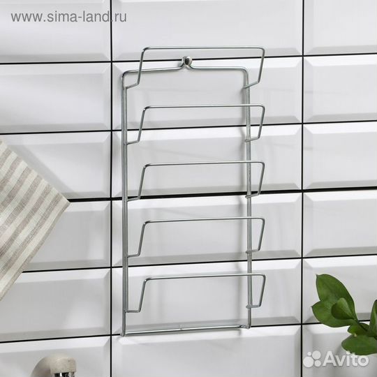 Подвеска для крышек, 5 ярусов, 3216 см, цвет хром