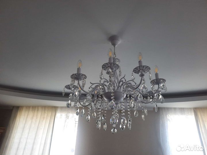 Люстра потолочная бу хрустальная