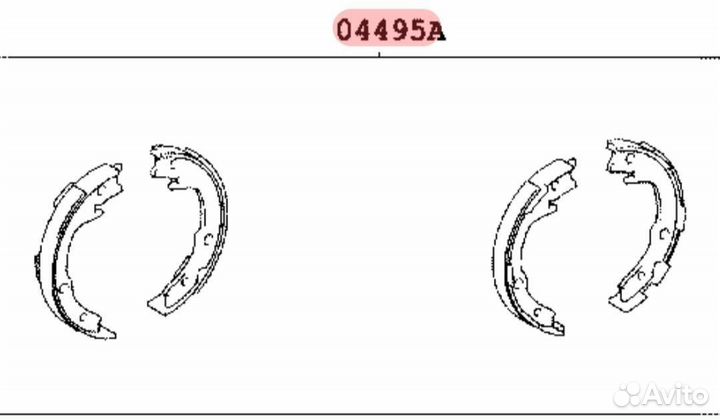 Колодки стояночного тормоза toyota corolla verso 2