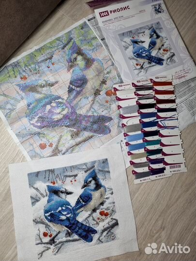 Остатки от набора для вышивания риолис