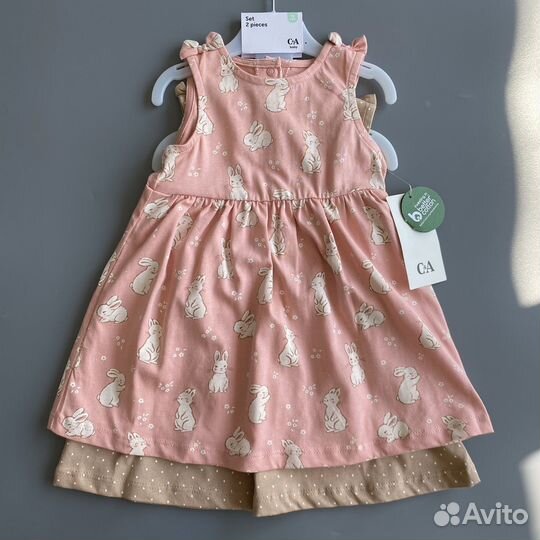 Платье, 2 шт C&A 68, 74, 80, 86