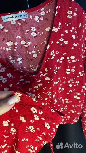 Блузка в цветочек женская