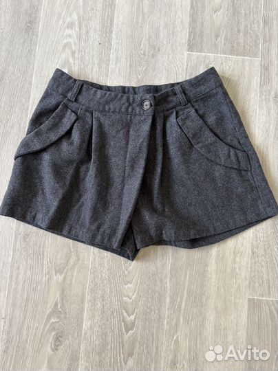 Шорты шерстяные серые