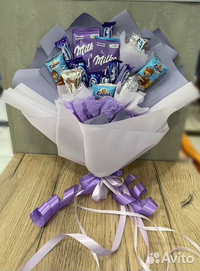 Сладкие букеты из конфет