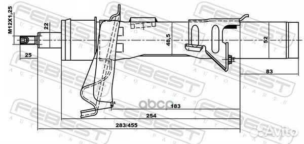 Амортизатор ford focus CB8 11- пер.прав