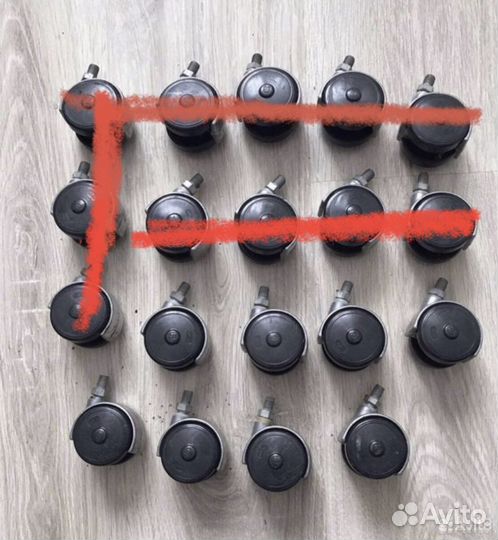 Колёса (ролики) мебельные б/у