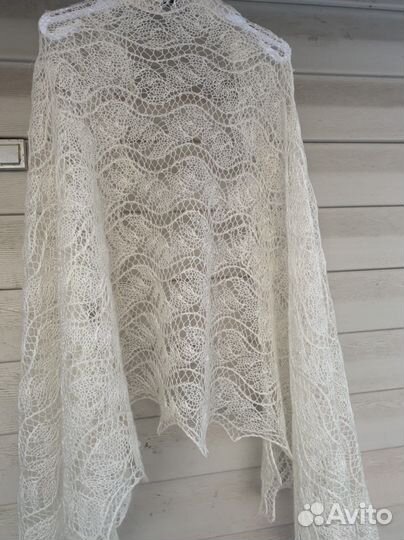 Палантин, накидка для невесты, шаль паутинка