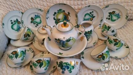 Сервиз чайный лфз зеленое яблоко (золотое)