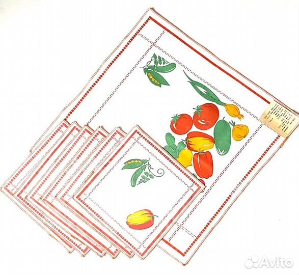 Комплект столовых салфеток 7 шт времен СССР