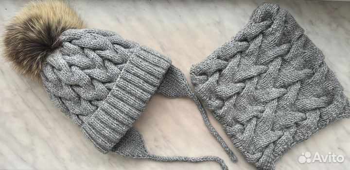Комплект шапка и снуд детский