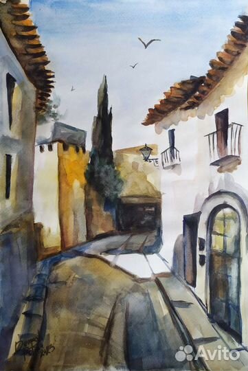 Воздушная акварель (животные, цветы, дворики)