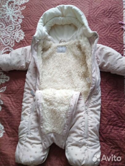 Зимний комбинезон для девочки 74