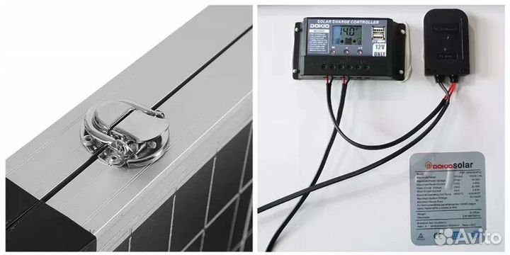 Солнечная раскладная панель Dokio 200w с упорами