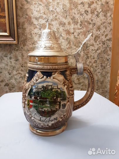 Кружка пивная, керамика, Германия, винтаж