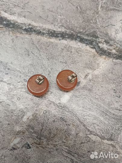 Серьги янтарь СССР