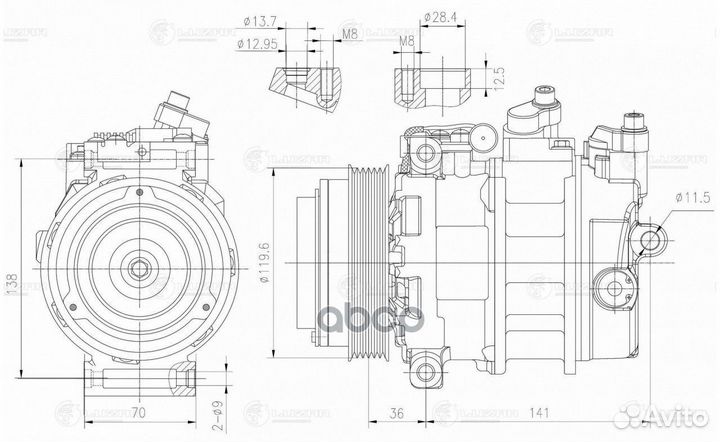 Компрессор кондиционера MB C(W202) /E(W210) /spri