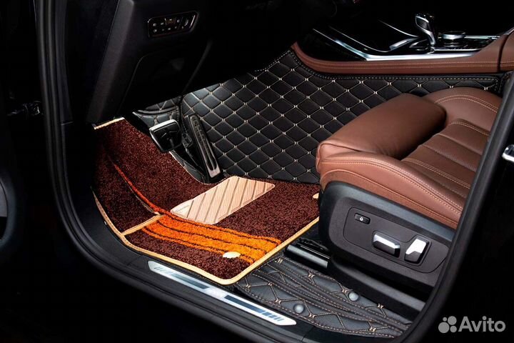 3D Коврики Toyota Салон Багажник из Экокожи